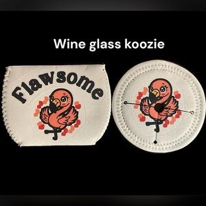 NWT HANDCRAFTED WINE GLASS KOOZIE GREAT GIFT